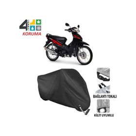 Autoes Honda Wave Siyah Kilit Uyumlu Motosiklet Brandası