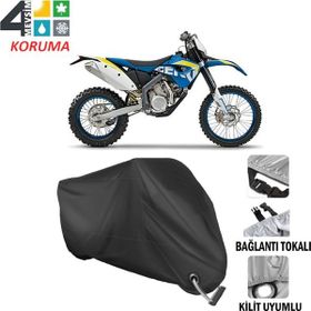 Autoes Husaberg FE 450 Siyah Bağlantı ve Kilit Uyumlu Motosiklet Brandası