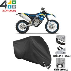 Autoes Husaberg FE 450 Siyah Bağlantı ve Kilit Uyumlu Motosiklet Brandası