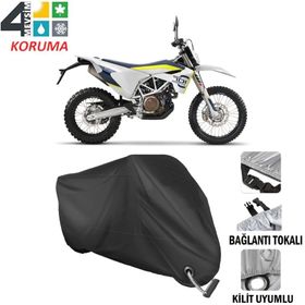 Autoes Husqvarna Enduro 701 Siyah Kilit Uyumlu Motosiklet Brandası