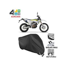 Autoes Husqvarna Enduro 701 Siyah Kilit Uyumlu Motosiklet Brandası