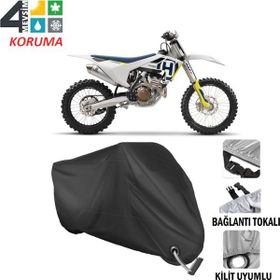 Autoes Husqvarna FC 250 Siyah Kilit Uyumlu Motosiklet Brandası
