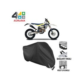 Autoes Husqvarna FE 350 Siyah Kilit Uyumlu Motosiklet Brandası