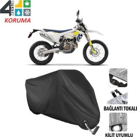 Autoes Husqvarna FE 450 Siyah Kilit Uyumlu Motosiklet Brandası