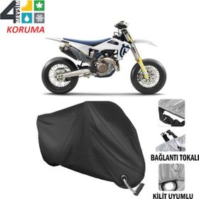 Autoes Husqvarna FS 450 Siyah Kilit Uyumlu Motosiklet Brandası