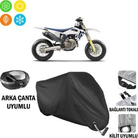Autoes Husqvarna FS 450 Siyah Kilit Uyumlu Motosiklet Brandası