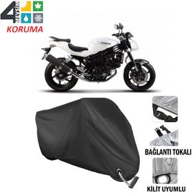 Autoes Hyosung GT 650 Naked Siyah Kilit Uyumlu Motosiklet Brandası