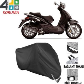 Autoes Piaggio Beverly 500 Siyah Kilit Uyumlu Motosiklet Brandası