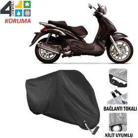 Autoes Piaggio Beverly 500 Siyah Kilit Uyumlu Motosiklet Brandası