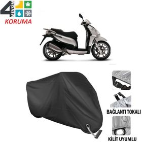 Autoes Piaggio Carnaby 200 Siyah Kilit Uyumlu Motosiklet Brandası
