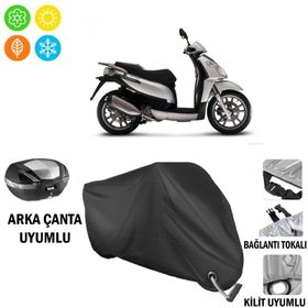 Autoes Piaggio Carnaby 200 Siyah Kilit Uyumlu Motosiklet Brandası