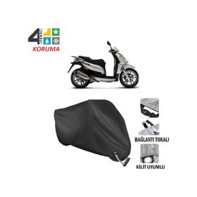 Autoes Piaggio Carnaby 200 Siyah Kilit Uyumlu Motosiklet Brandası