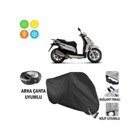 Autoes Piaggio Carnaby 200 Siyah Kilit Uyumlu Motosiklet Brandası
