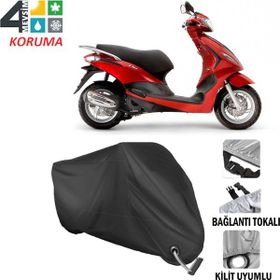 Autoes Piaggio Fly 100 Siyah Kilit Uyumlu Motosiklet Brandası