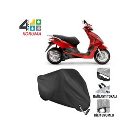 Autoes Piaggio Fly 100 Siyah Kilit Uyumlu Motosiklet Brandası