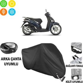 Autoes Piaggio Liberty 150 Siyah Kilit Uyumlu Motosiklet Brandası