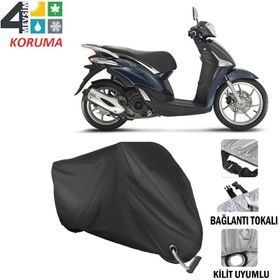 Autoes Piaggio Liberty 150 Siyah Kilit Uyumlu Motosiklet Brandası