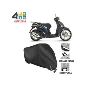 Autoes Piaggio Liberty 150 Siyah Kilit Uyumlu Motosiklet Brandası