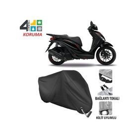 Autoes Piaggio Medley 150 Siyah Bağlantı ve Kilit Uyumlu Motosiklet Brandası