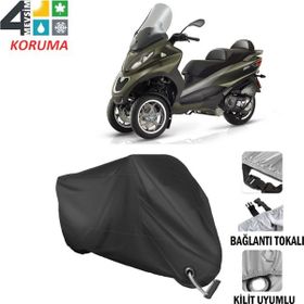 Autoes Piaggio MP3 250 Siyah Kilit Uyumlu Motosiklet Brandası