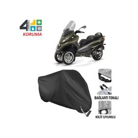 Autoes Piaggio MP3 250 Siyah Kilit Uyumlu Motosiklet Brandası