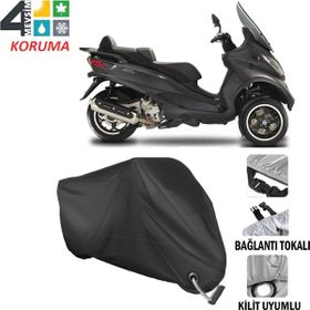 Autoes Piaggio MP3 500 Siyah Kilit Uyumlu Motosiklet Brandası