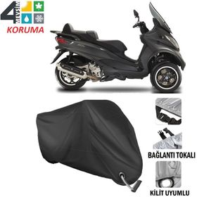 Autoes Piaggio MP3 500 Siyah Kilit Uyumlu Motosiklet Brandası