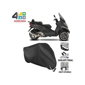 Autoes Piaggio MP3 500 Siyah Kilit Uyumlu Motosiklet Brandası