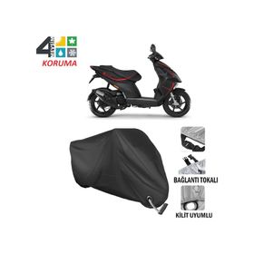 Autoes Piaggio NRG Power 50 Siyah Kilit Uyumlu Motosiklet Brandası