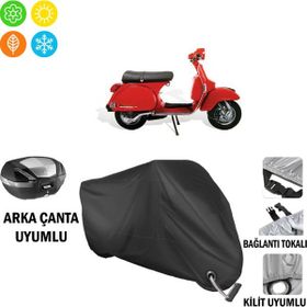 Autoes Piaggio PX 200 Siyah Kilit Uyumlu Motosiklet Brandası
