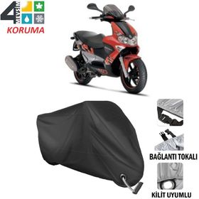 Autoes Piaggio Runner 180 Siyah Kilit Uyumlu Motosiklet Brandası