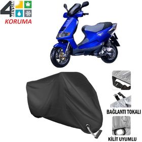 Autoes Piaggio Skipper 150 Siyah Bağlantı ve Kilit Uyumlu Motosiklet Brandası