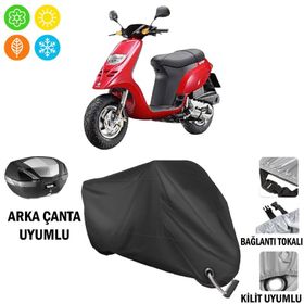 Autoes Piaggio Typhoone 80 Siyah Kilit Uyumlu Motosiklet Brandası