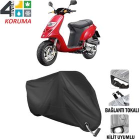 Autoes Piaggio Typhoone 80 Siyah Kilit Uyumlu Motosiklet Brandası