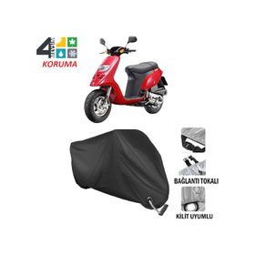 Autoes Piaggio Typhoone 80 Siyah Kilit Uyumlu Motosiklet Brandası