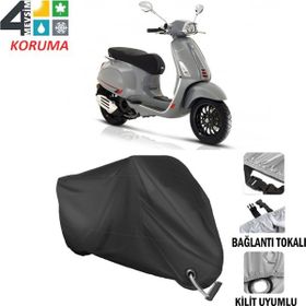 Autoes Piaggio Vespa 150 Siyah Kilit Uyumlu Motosiklet Brandası