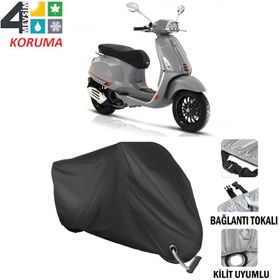 Autoes Piaggio Vespa 150 Siyah Kilit Uyumlu Motosiklet Brandası