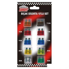 Autokit Bıçak Sigorta 10'lu Set