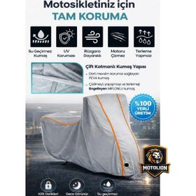 Autolion Suzuki GSX-S 125 Gri Turuncu Dikişli Kilitli Motor Brandası