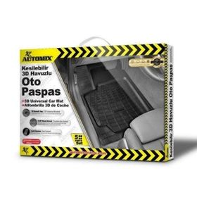 Automix 3D Havuzlu Siyah Kesilebilir Paspas