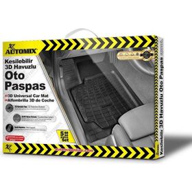 Automix 3D Havuzlu Siyah Kesilebilir Paspas