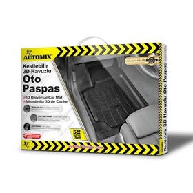 Automix 3D Havuzlu Siyah Kesilebilir Paspas