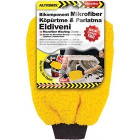 Automix Bikomponent Mikrofiber 20x25 cm Sarı Köpürtme ve Parlatma Eldiveni