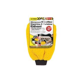 Automix Bikomponent Mikrofiber 20x25 cm Sarı Köpürtme ve Parlatma Eldiveni