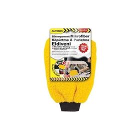 Automix Bikomponent Mikrofiber 20x25 cm Sarı Köpürtme ve Parlatma Eldiveni