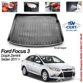 Automix Ford Focus 3 Sedan Düşük Zeminli 2011 Sonrası Bagaj Paspası ve Bagaj Çantası