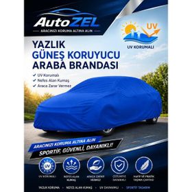 Autozel Audi A1 Hatchback 2014-2018 Mavi Uyumlu UV Korumalı Yazlık Pratik Yarım Araba Brandası