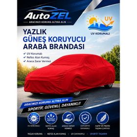 Autozel Audi A1 Sportback 2012-2014 Kırmızı Uyumlu UV Korumalı Yazlık Pratik Yarım Araba Brandası
