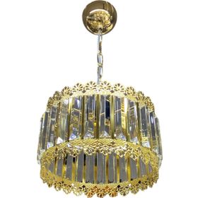Avanos Kristal 3'lü Gold Renk Salon Avizesi