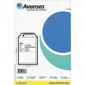 Avansas 1. Hamur 110 gr 17 cm x 25 cm 50'li Torba Zarf